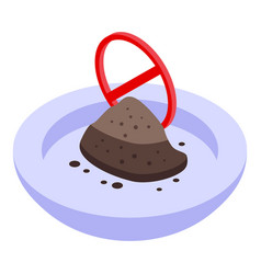 Decaffeinated Coffee Powder Icon Isometric Style