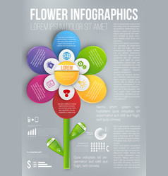 Flower Style Infographic Chart Options Menu