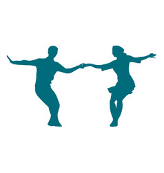 Lindy Hop Dance Swing Out Silhouette