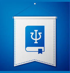 Blue Psychology Book Icon Isolated On