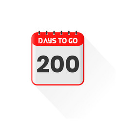 Countdown Icon 200 Days Left For Sales Promotion