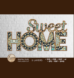 Sweet Home Wall Decor Cut Files