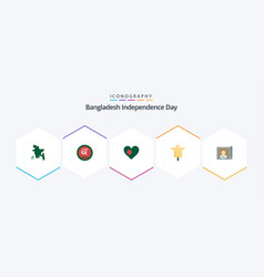 Bangladesh Independence Day 25 Flat Icon Pack