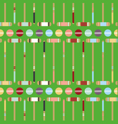 Croquet Game Seamless Pattern Background