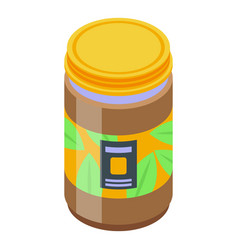 Decaffeinated Coffee Jar Icon Isometric Style