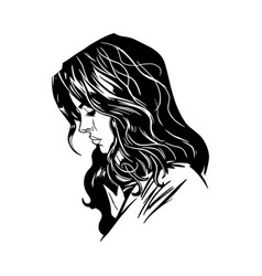 Drawn Girl Side View