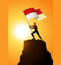 Indonesia Or Monaco Flag Bearer