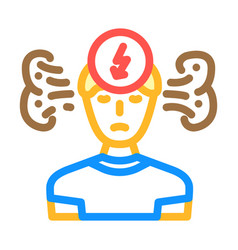 Man Stress Headache Color Icon