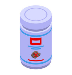 Decaffeinated Coffee Milk Jar Icon Isometric