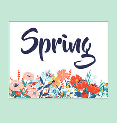 Flowers Bouquet Spring Season Greeting Card