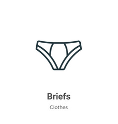 Briefs Outline Icon Thin Line Black Icon