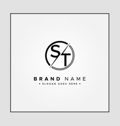 St Logo Template - Simple Icon For Initial Letter