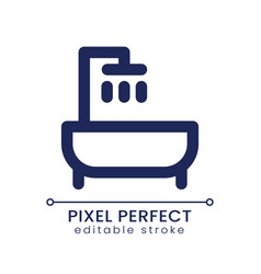 Bathtub Pixel Perfect Linear Ui Icon