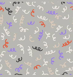 Squiggles Curly Lines Seamless Pattern