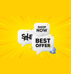 Best Offer Tag Special Price Sale Sign 3d Chat