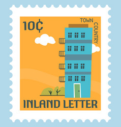 Inland Letter Country Town Architecture Postmark