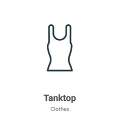 Tanktop Outline Icon Thin Line Black Icon