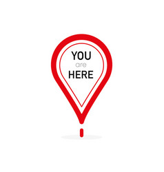 You Are Here Red Location Pointer Marker Isolated