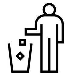 Do Not Litter Label Line Icon