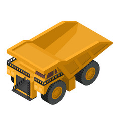 Heavy Machinery With 3d Isometric Mining Truck