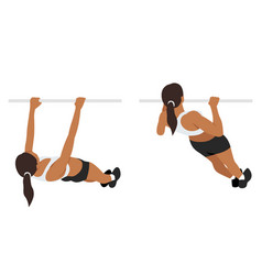 Woman Doing Inverted Rows Exercise