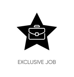 Exclusive Job Black Glyph Icon Limited Work Offer