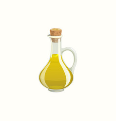 Extra Virgin Olive Oil Jar With Wood Cork Isolated