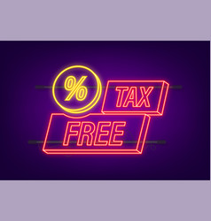 Modern Red Tax Free Neon Sign Stock