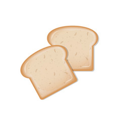 Two Slices Of Bread Flat Design