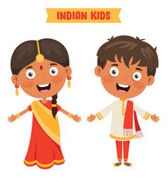 Indian children Royalty Free Vector Image - VectorStock