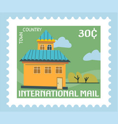 International Mail Country Town Postmark Or Card