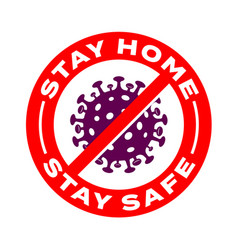 Stay Home Safe Coronavirus Icons