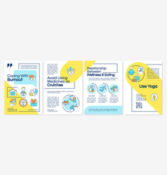 Cope With Burnout Blue And Yellow Brochure