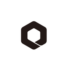 Letter Q Cube Hexagon Logo