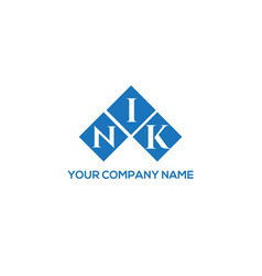 Nik Letter Logo Design On White Background