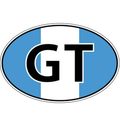 Republic Guatemala Gt Flag Label Sticker Car