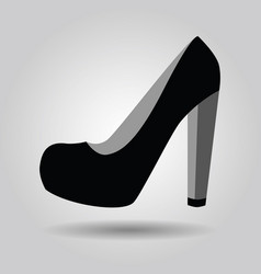 Single Women Black Platform High Heel Shoe Icon