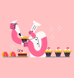 Baking Sweets And Cupcakes Concept