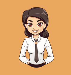 Businesswoman Cartoon Character Isolated