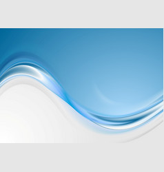 Bright Blue Wavy Abstract Background