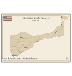 Map Amador County In California