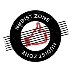 Nudist Zone Rubber Stamp