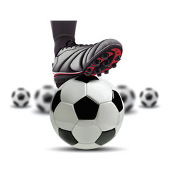 Soccer Ball With Football Player Feet