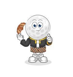 Golf Head American Youth Cartoon Mascot