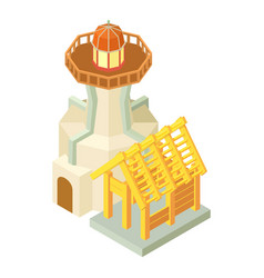 Lighthouse Icon Isometric Beacon