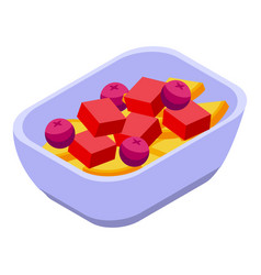 Plane Food Tray Icon Isometric Style