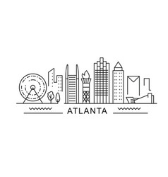 Atlanta Minimal Style City Outline Skyline