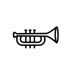 Minimalist style bright brass instrument Vector Image