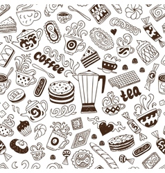 Coffee and sweets - doodles collection Royalty Free Vector