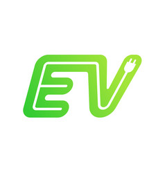 Ev With Plug Icon Symbol Electric Vehicle